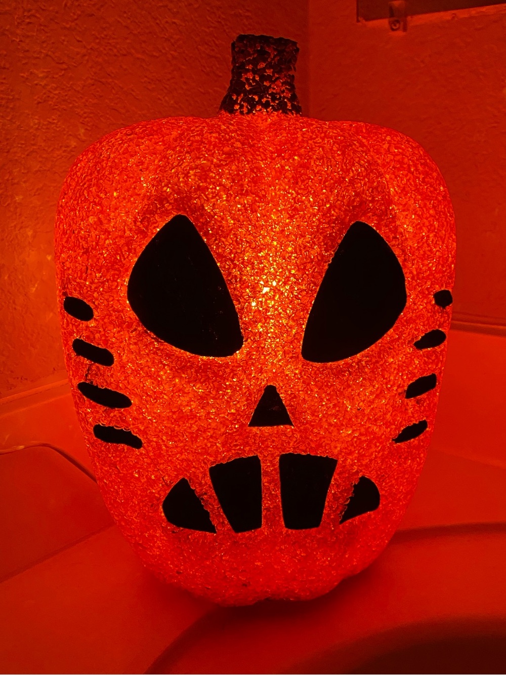 Seasons Vintage Light Up Halloween Jack-O-Lantern 12”